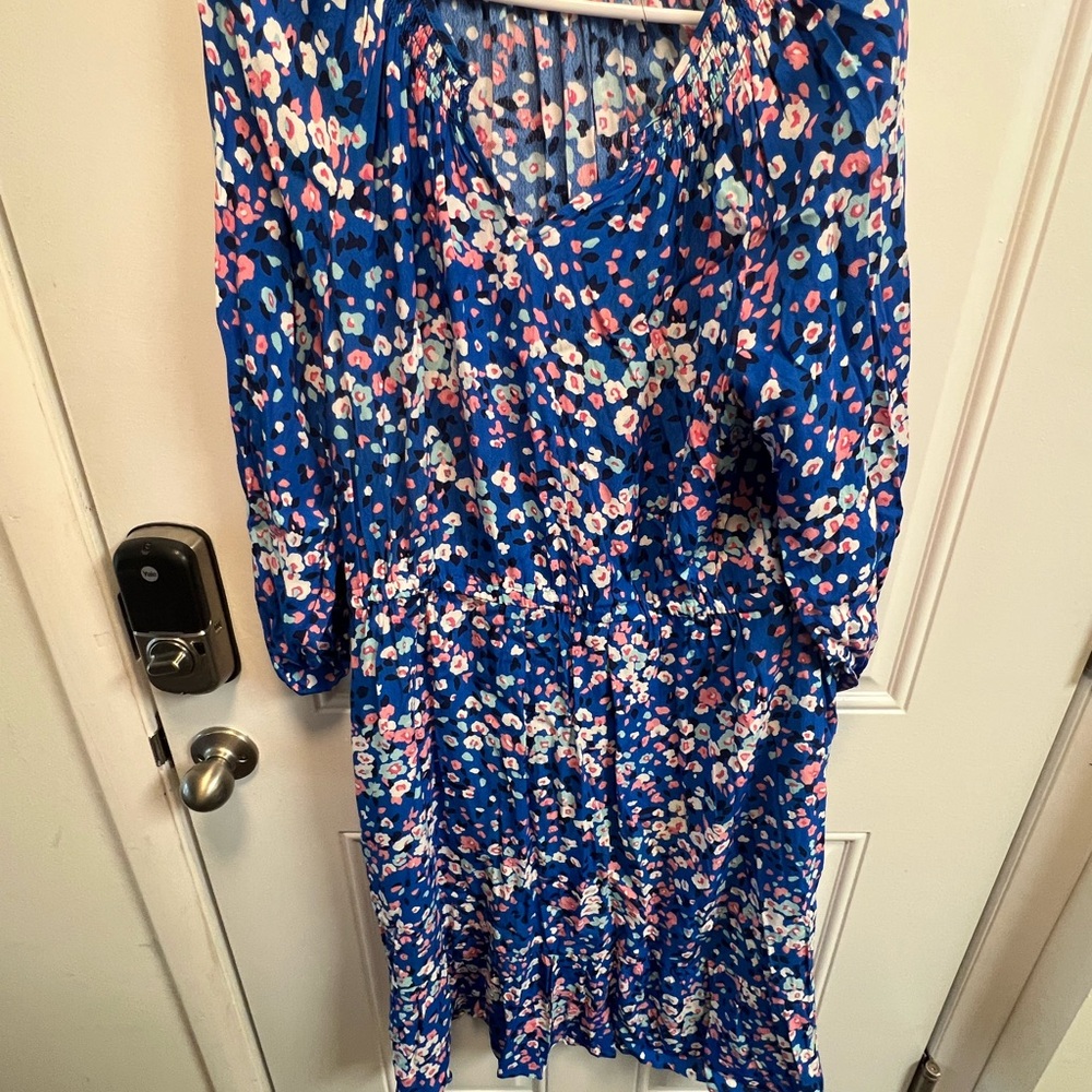 Talbots Floral Blue Dress